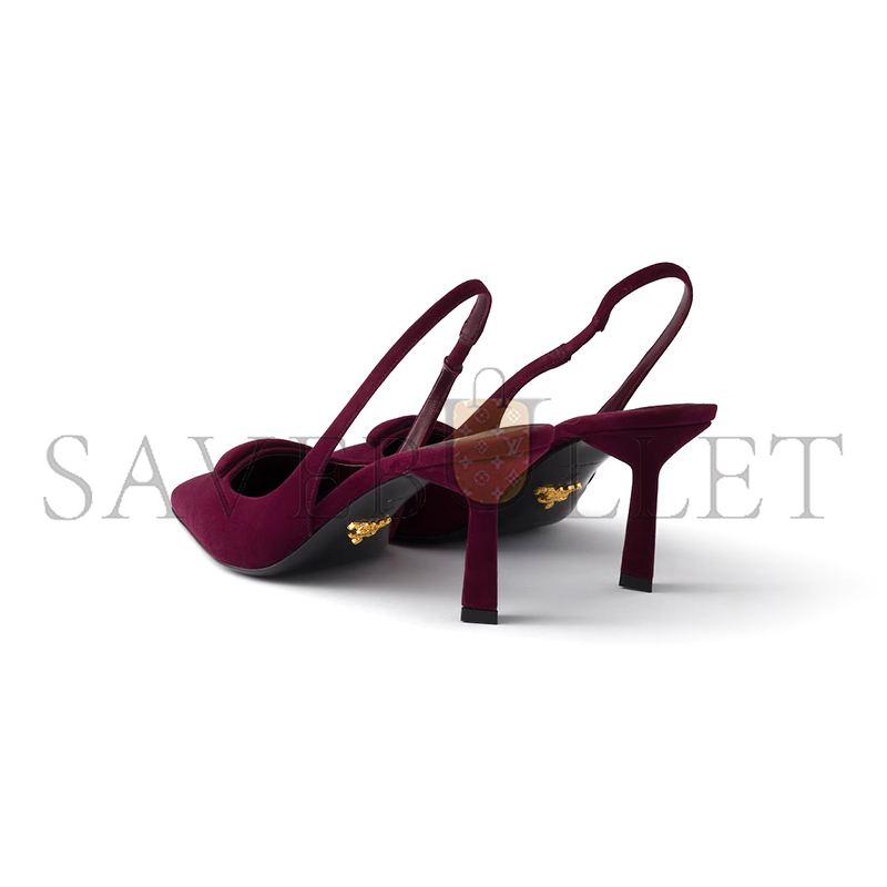 PRADA SUEDE SLINGBACK PUMPS 1I901M